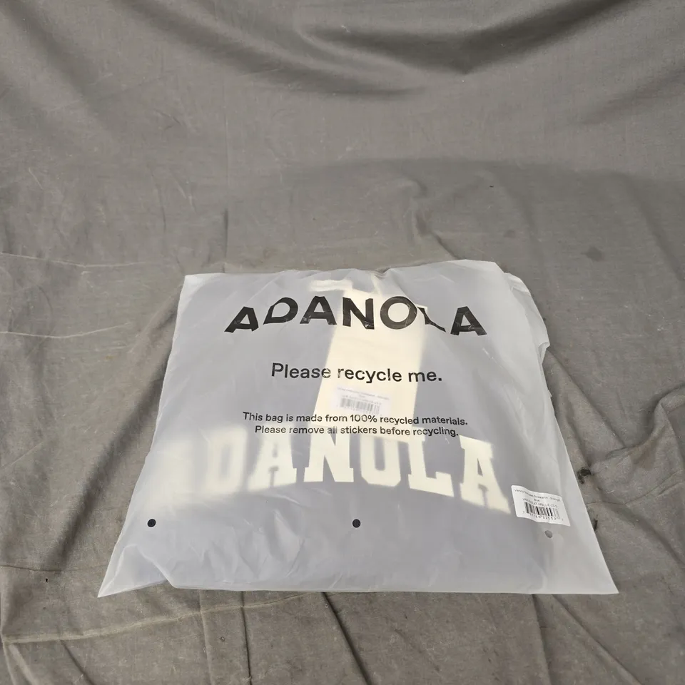 ADANOLA VARSITY OVERSIZED SWEATSHIRT IN MIDNIGHT BLUE SIZE S