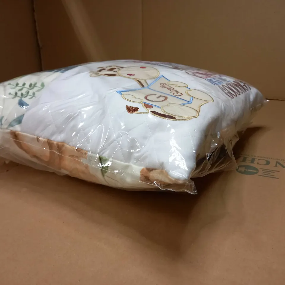 PACKAGED TODDLER/NURSERY CUSHION/BOOK POCKET