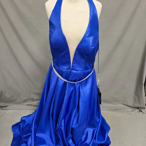 ROYAL BLUE SLEEVELESS DRESS - SIZE 14