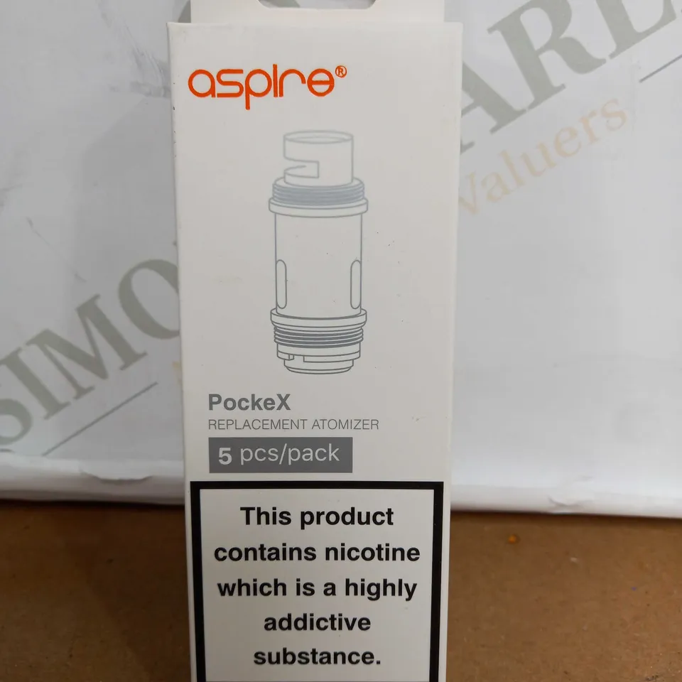 BOX OF APPROX 100 ASPIRE POCKEX REPLACEMENT ATOMIZERS - 18-23W