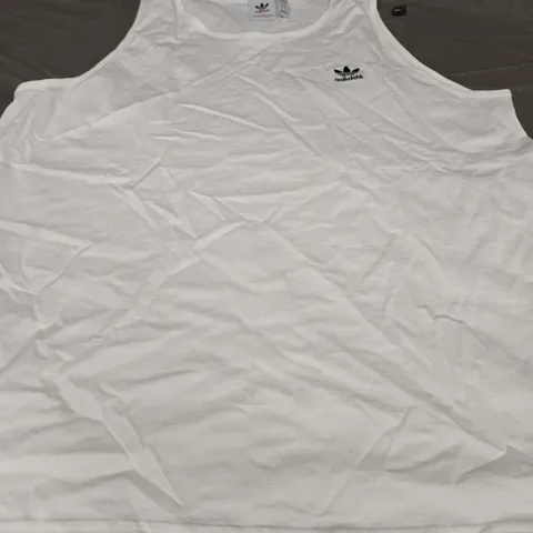 ADIDAS PLAIN LOGO VEST, WHITE - UK SIZE XL