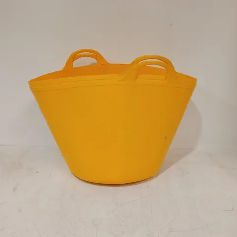 YELLOW HANDELED STORAGE TUBS - SIZE UNSPECIFIED