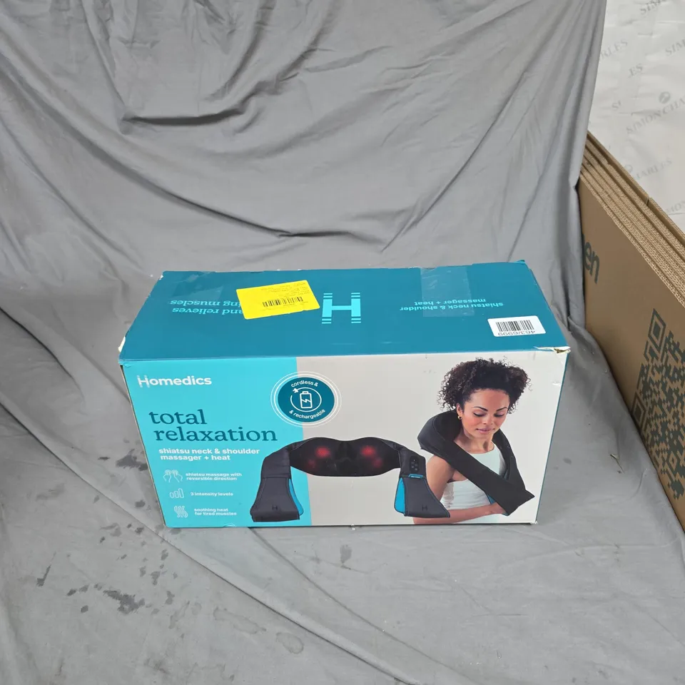 HOMEDICS TOTAL RELAXATION SHIATSU NECK & SHOULDER MASSAGER + HEAT