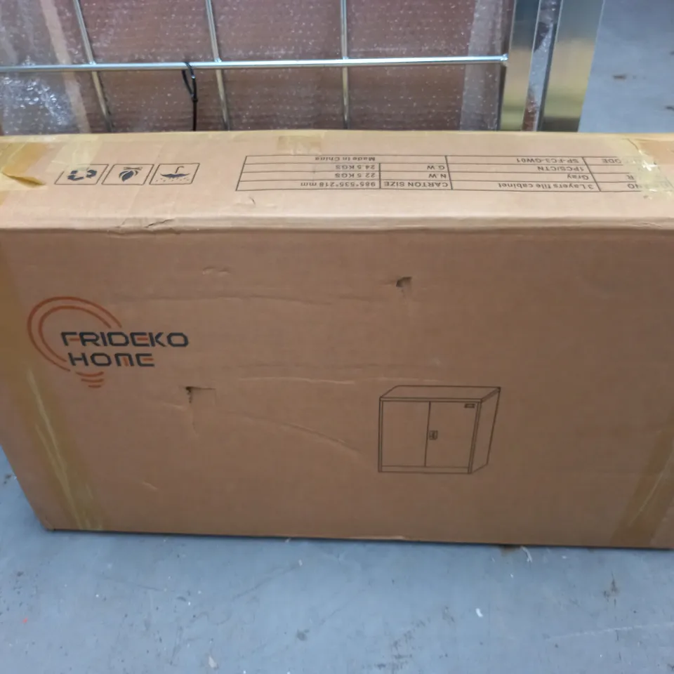 BOXED 3-LAYER FILING CABINET IN GREY - 1 PCS/CTN