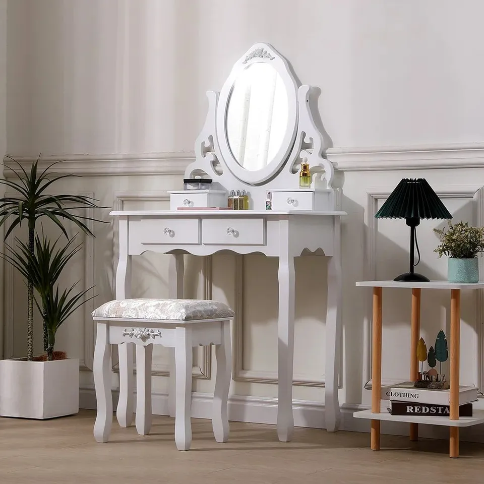 BOXED RABIA DRESSING TABLE WITH MIRROR 