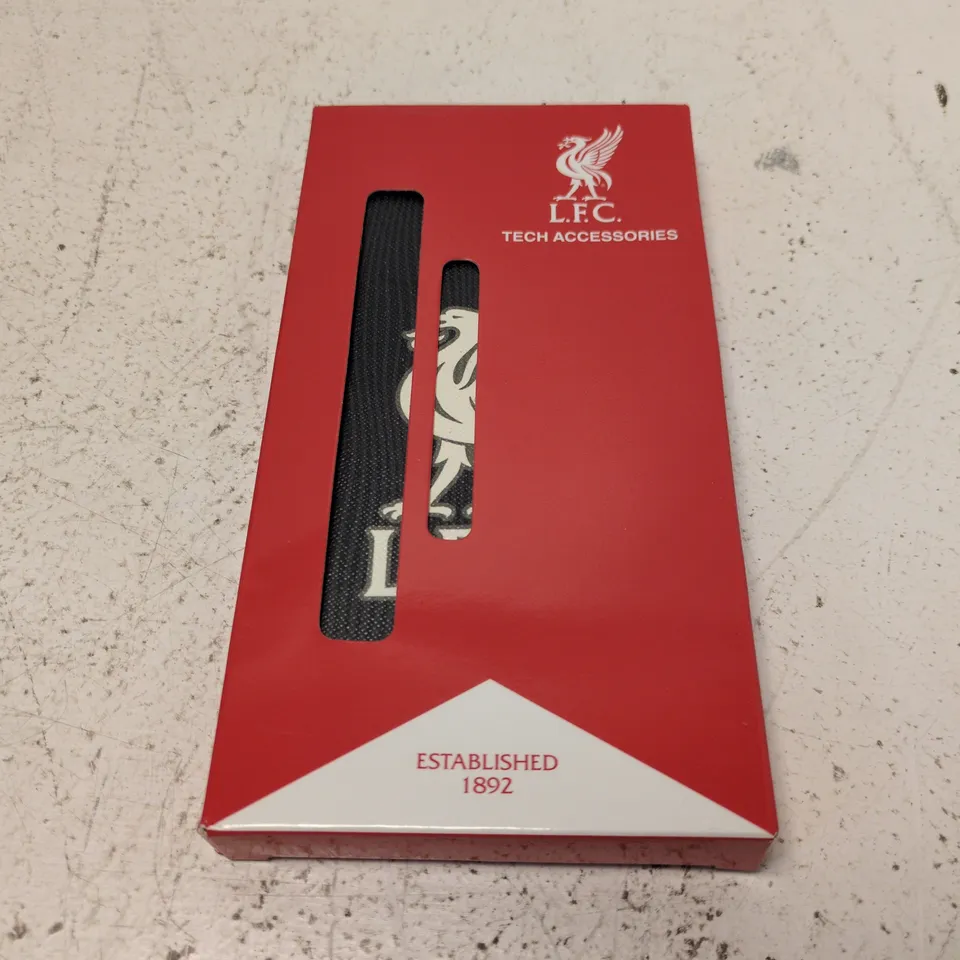 LIVERPOOL FC OFFICIAL LICENSED TECH ACCESSORIES – BLACK FABRIC ITEM IN RED BOX