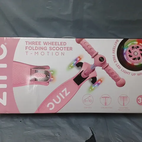 ZINC THREE WHEELED FOLDING T-MOTION SCOOTER