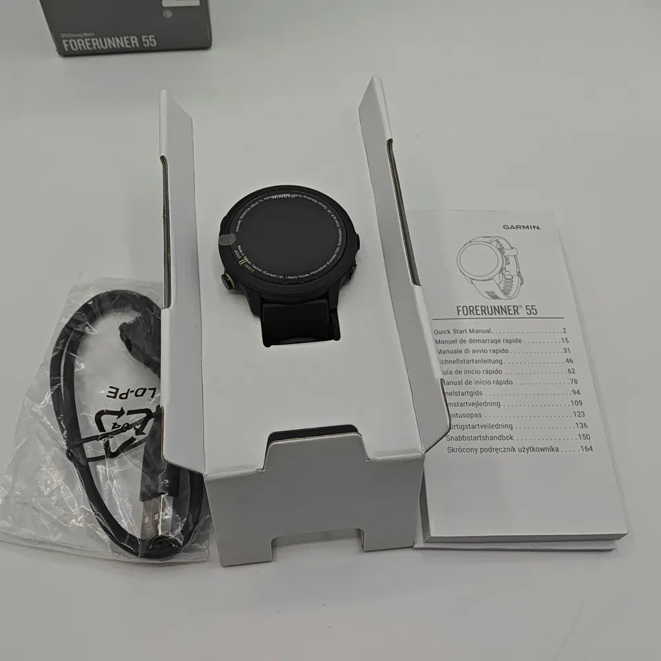 BOXED GARMIN FORERUNNER 55 GPS SMART WATCH