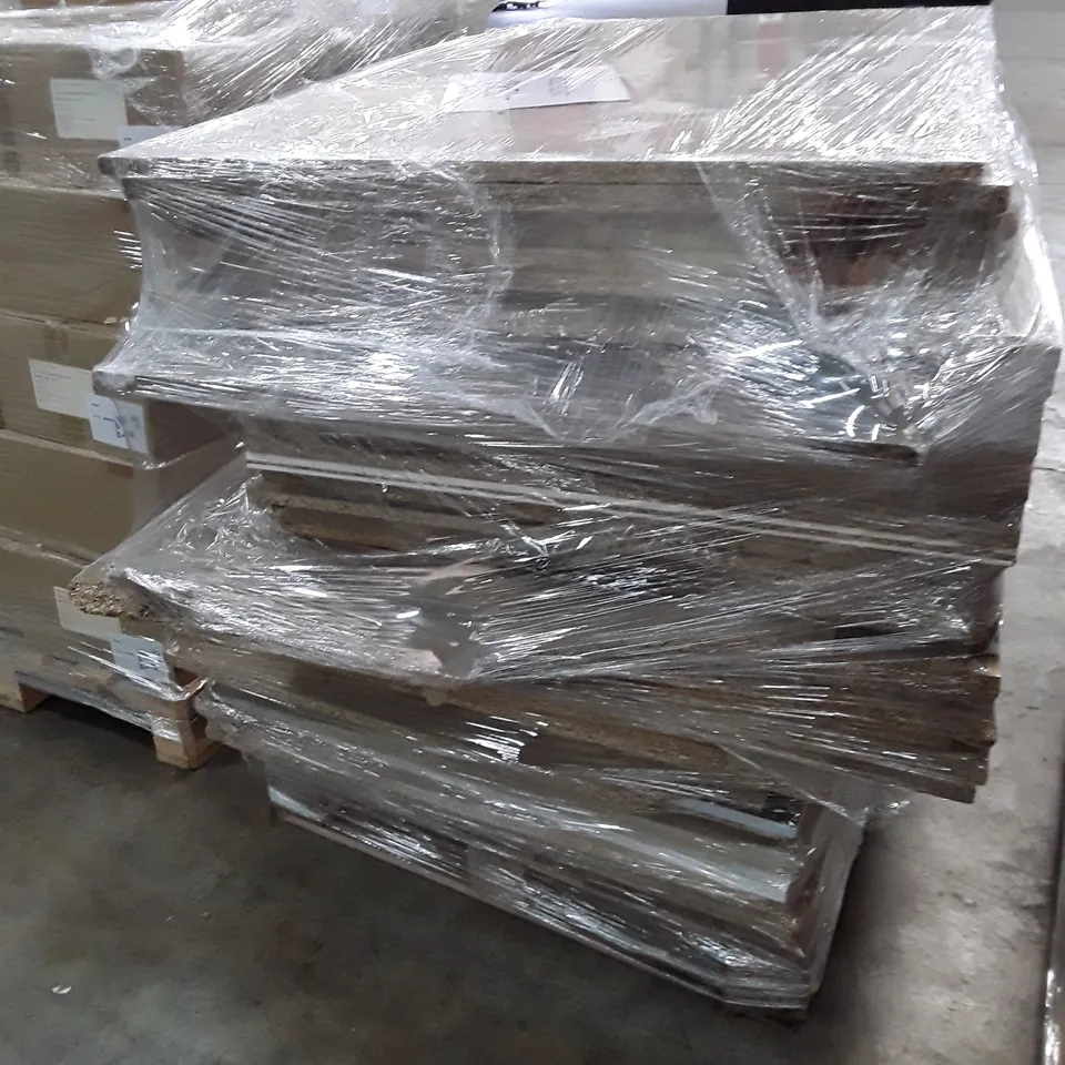 PALLET OF APPROXIMATELY 49 ASSORTED PARTICLE BOARDS