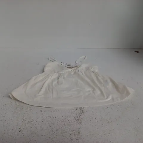 BERSHKA WHITE WOMEN'S TOP/DRESS XS (UK 6) WITH STRAPS