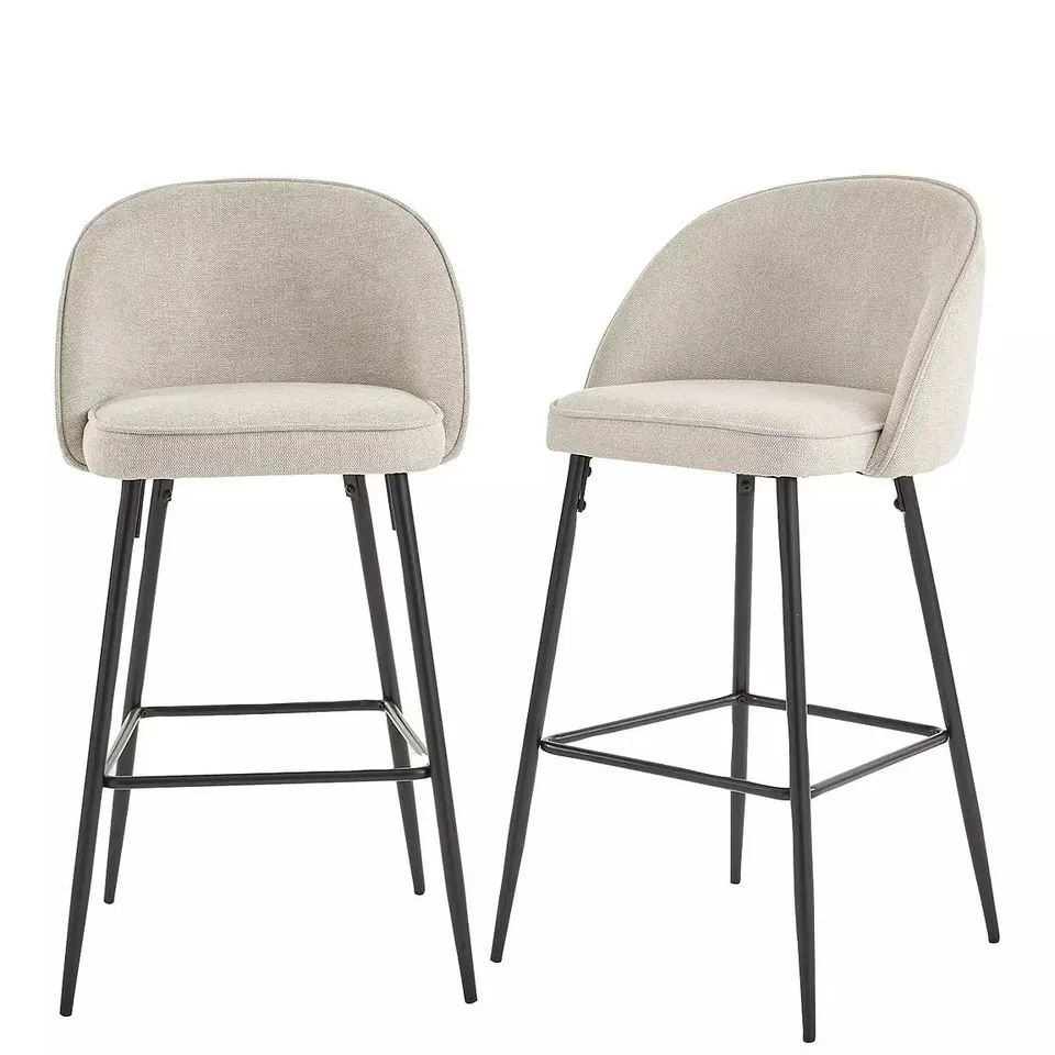 CARINA PAIR OF FABRIC BAR STOOLS