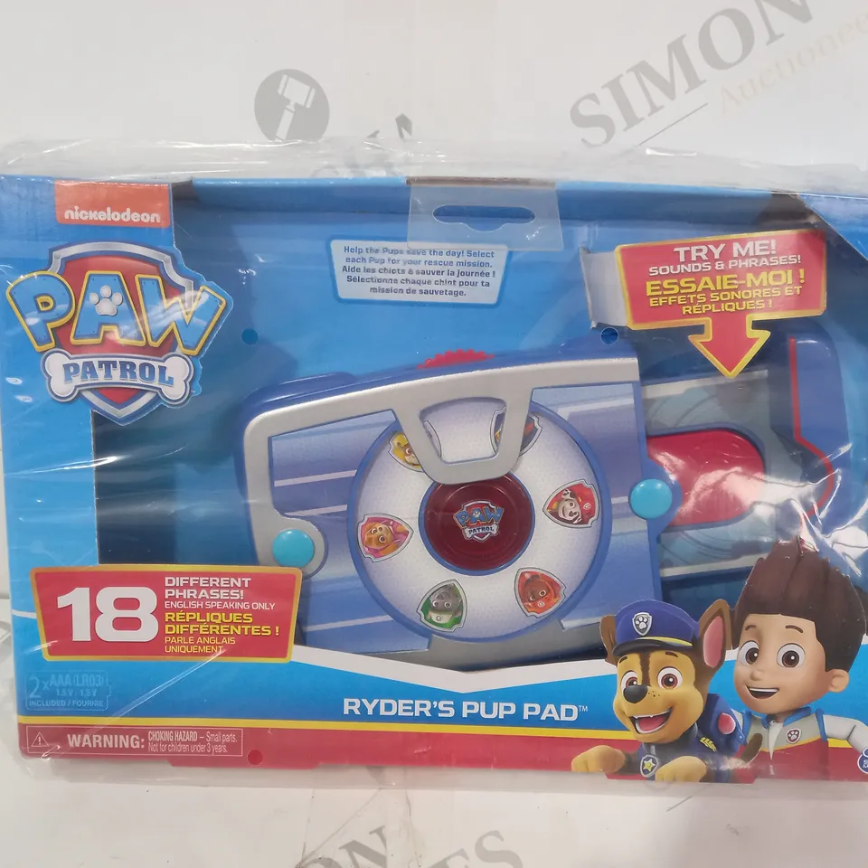 SEALED PAW PATROL RYDERS PUP PAD
