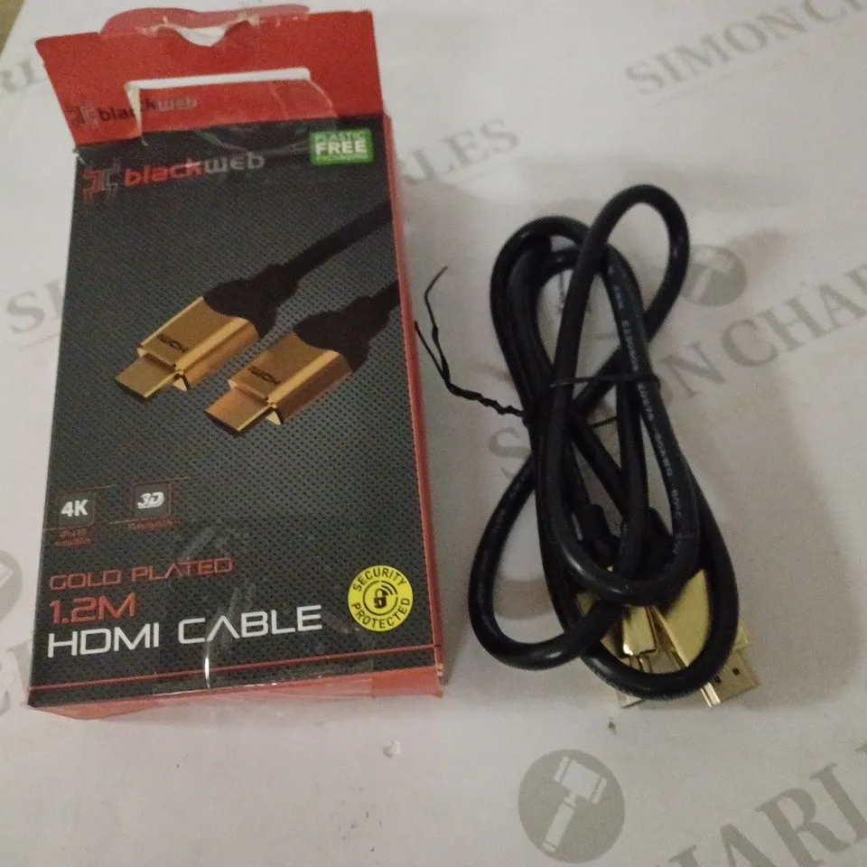 BLACKWEB GOLD PLATED 1.2M HDMI CABLE