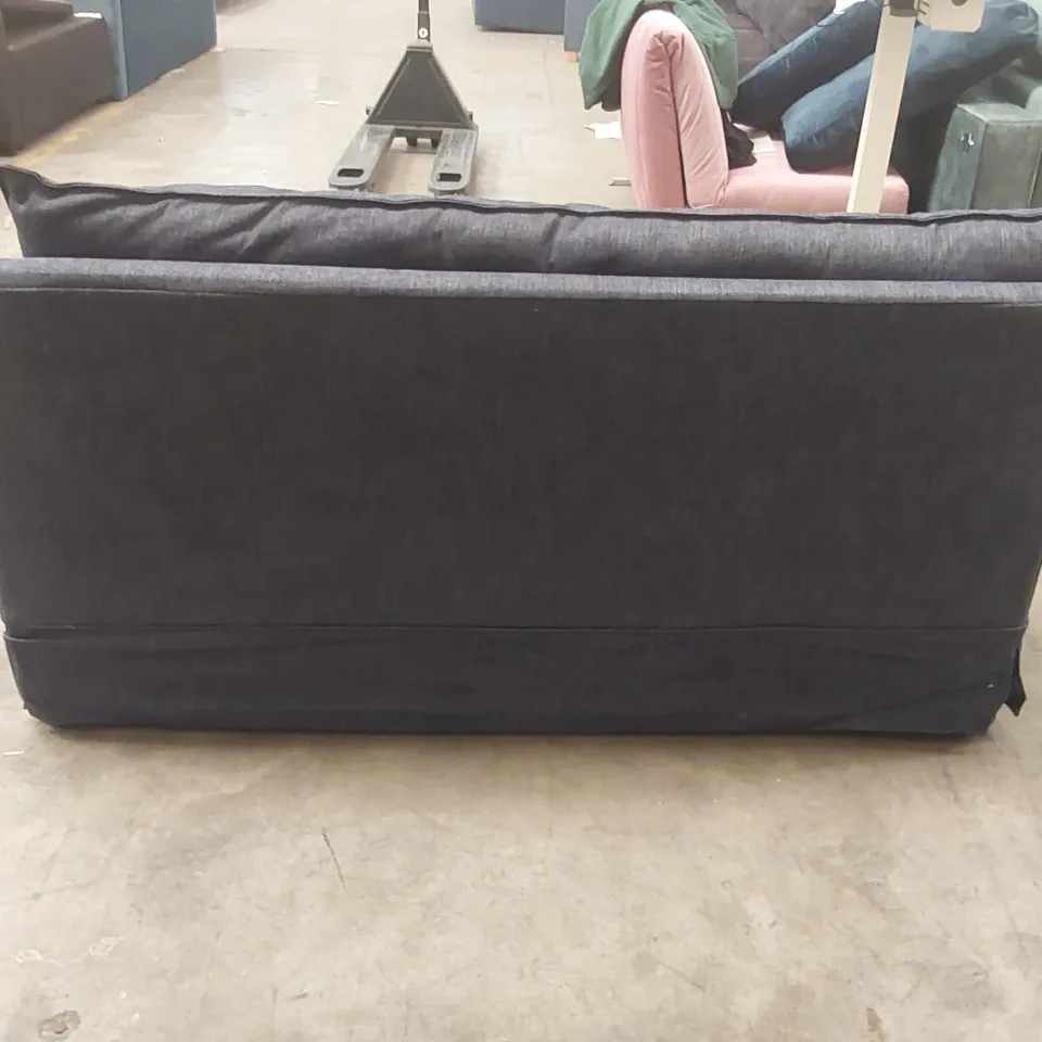 QUALITY DESIGNER 3 SEATER UPHOLSTERED SOFA - BLUE