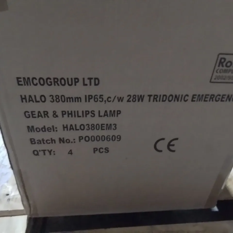 PALLET CONTAINING 7 MULTIPACK BOXES OF ASSORTED LIGHTING ITEMS TO INCLUDE EMCOLITE SURFACE LUMINAIRE LIGHTS AND DOWNLIGHTS