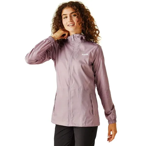 REGATTA PACK IT III WOMEN'S LIGHTWEIGHT WATERPROOF WALKING JACKET HEATHER - UK SIZE 12