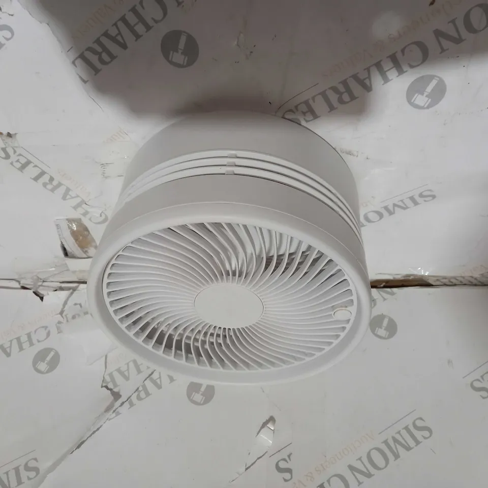 BELL & HOWELL OSCILLATING FOLDING RECHARGEABLE FAN, WHITE