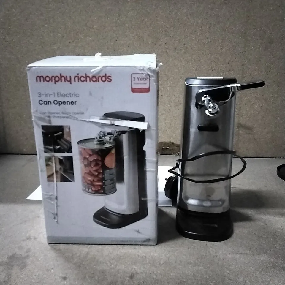 BOXED MORPHY RICHARDS 3IN1 ELECTRIC CAN OPENER 