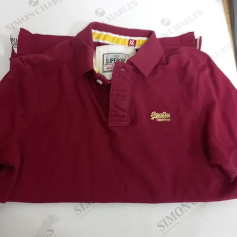 SUPER DRY MAROON POLO SHIRT - XL