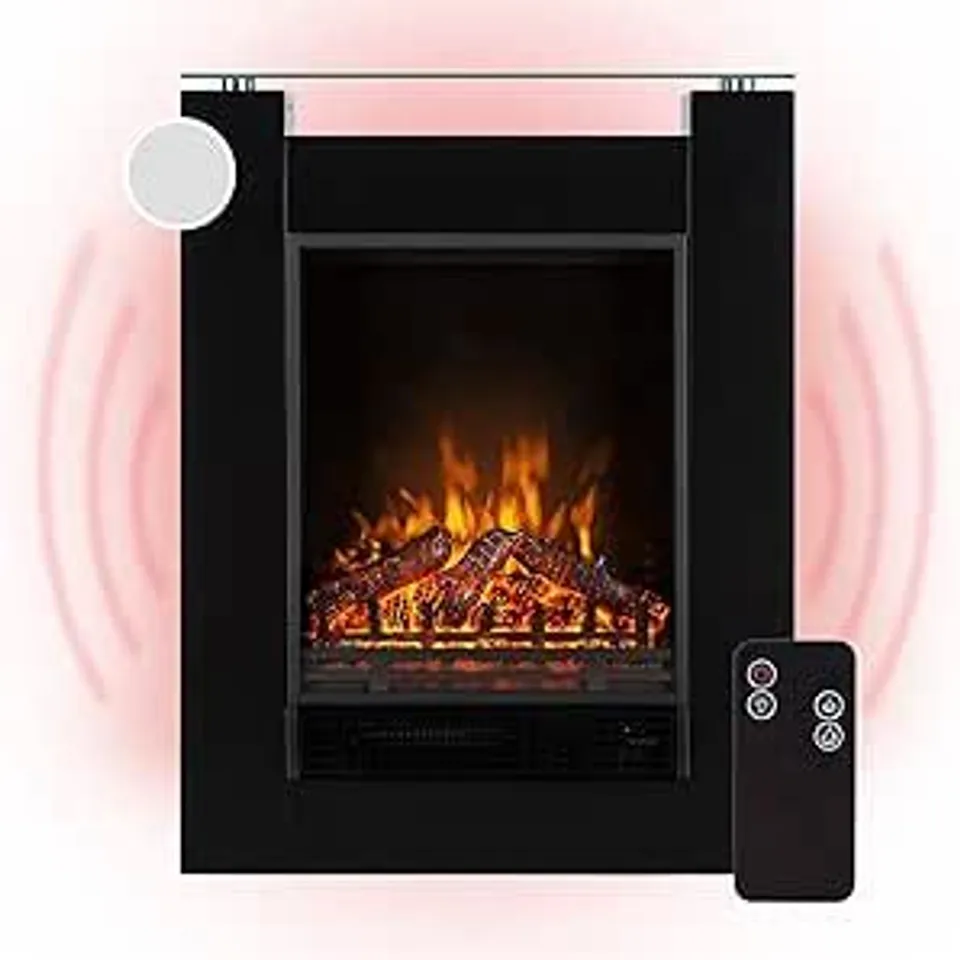 KLARSTEIN ELECTRIC FIREPLACE, 1800W LED FLAMER, INDOOR LOG EFFECT WOOD BURNER