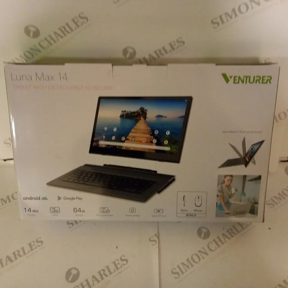 BRAND NEW BOXED VENTURER LUNA MAX 14 TABLET WITH DETAACHABLE  KEYBOARD (14")