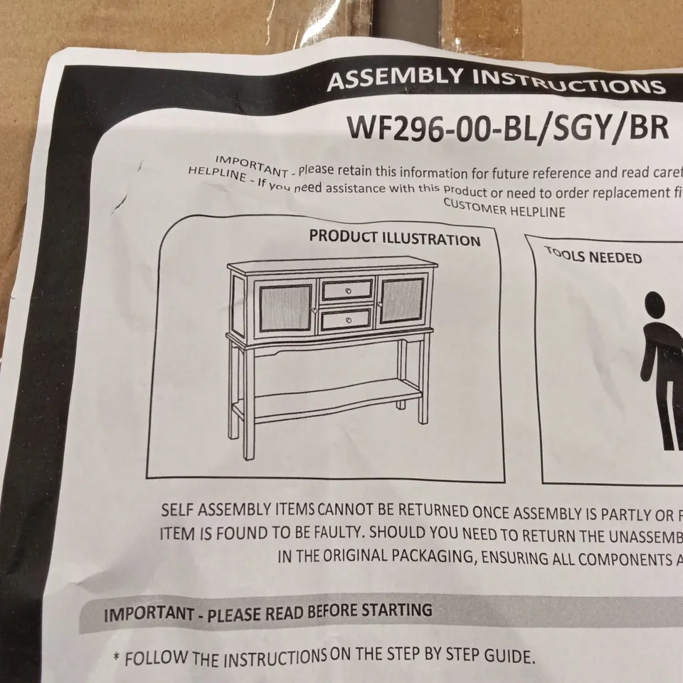 BOXED LINA HOME TABLE - GREY (1 BOX)