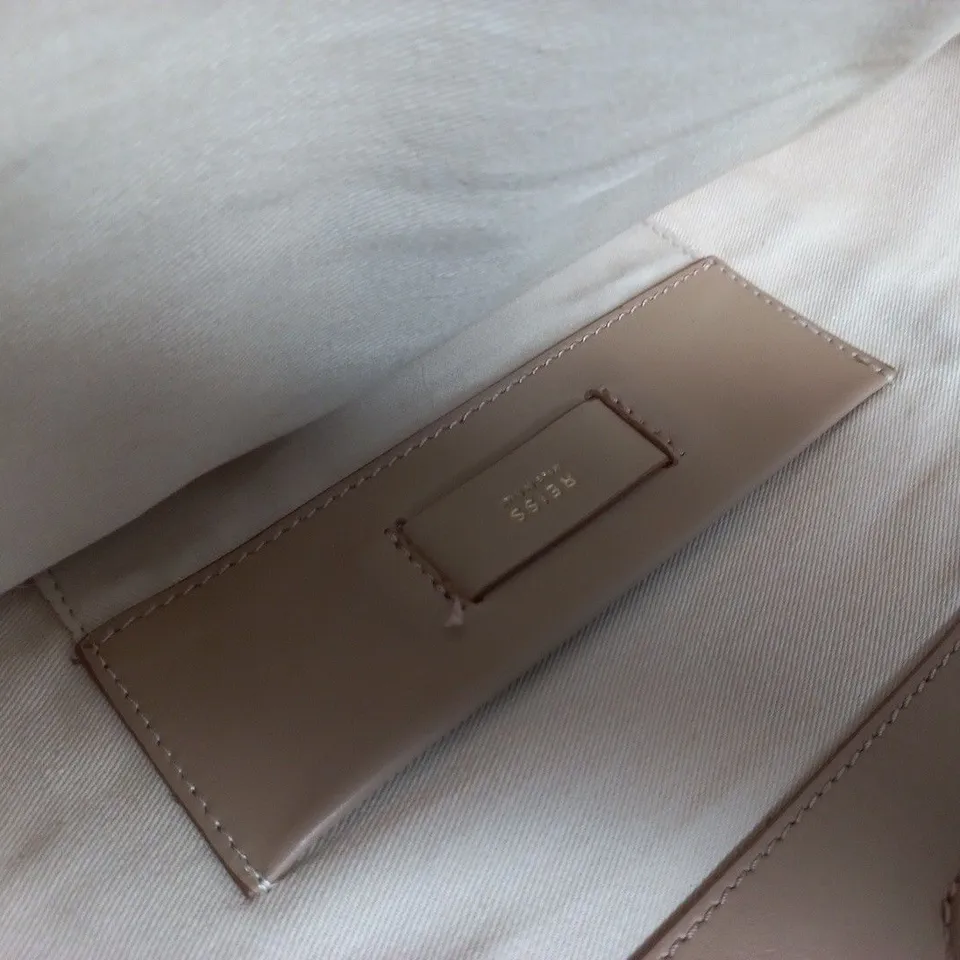 REISS BROWN LEATHER LOOK BAG