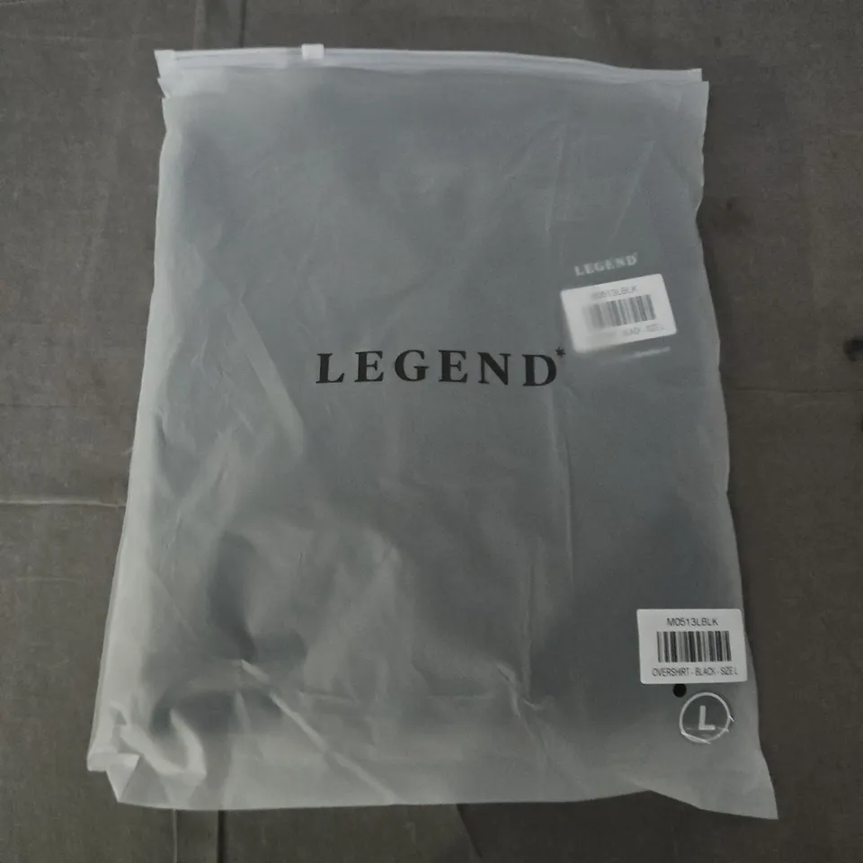 BAGGED LEGEND OVERSHIRT - BLACK - SIZE L