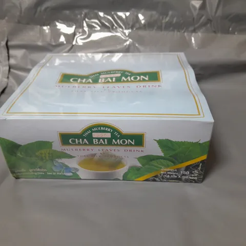 APPROXIMATELY 30 BOXES OF BRAND NEW SEALED THAI MULBERRY TEA CHA BAI MON MULBERRY LEAVES DRINK BY THAI SILK PRODUCTS 