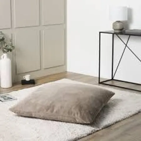 K BY KELLY HOPPEN LUXURY FAUX FUR FLOOR CUSHION LATTE 100X100CM