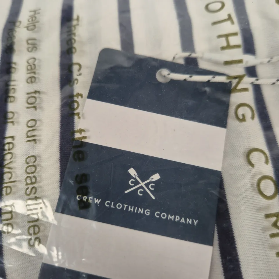 CREW CLOTHING COMPANY STRIPED T-SHIRT – UK SIZE 14