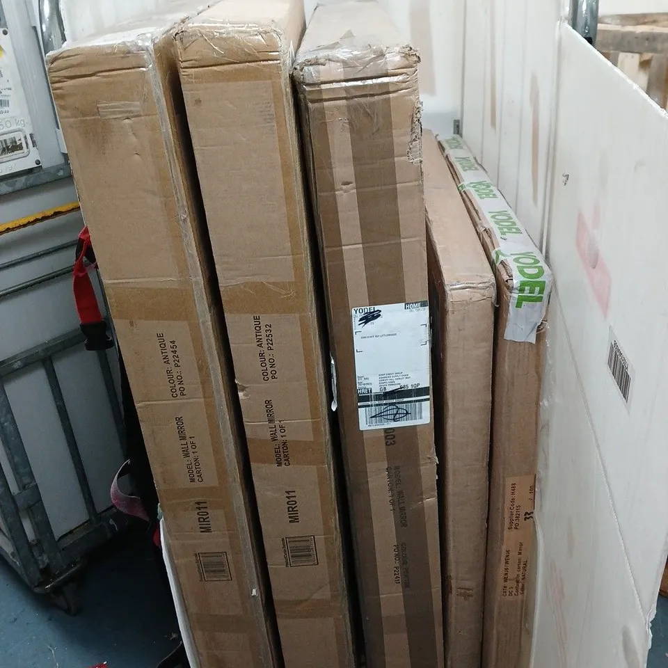 CAGE OF 5 ASSORTED MIRRORS