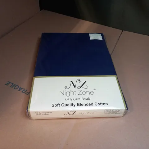 PACKAGED NIGHT ZONE NAVY DOUBLE QUILT COVER SET