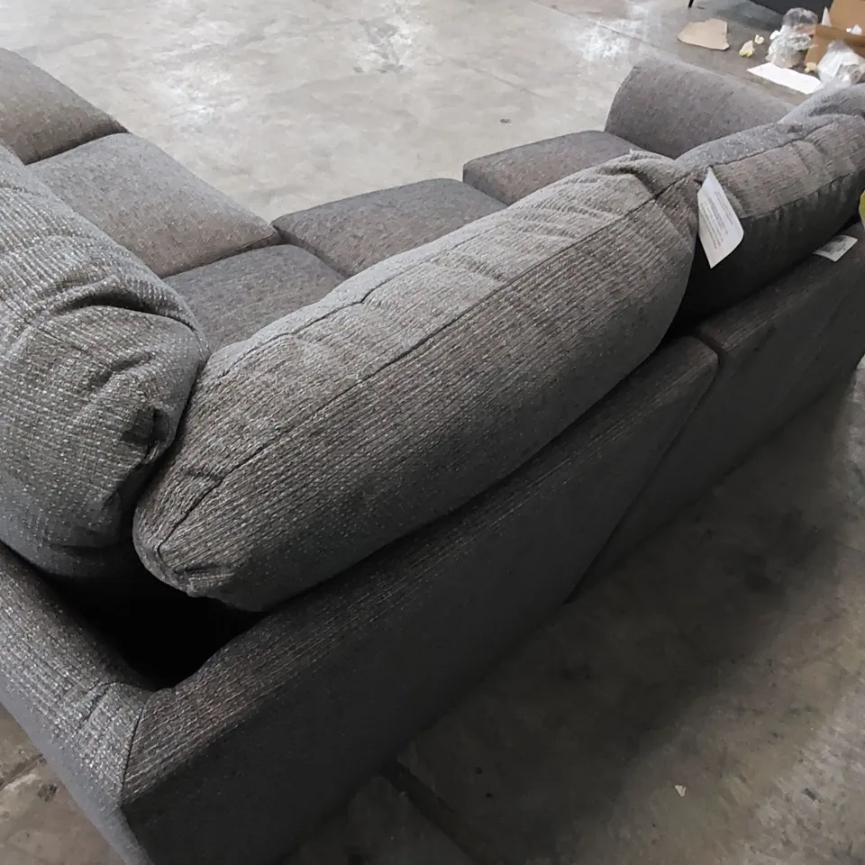 DESIGNER 3-PIECE FABRIC UPHOLSTERED CORNER SOFA