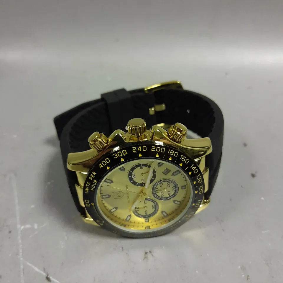 MENS FRANK SCHMIDT WATCH – MULTI FUNCTION SUB DIALS WITH DATE – HQ RUBBER SPORTS STRAP – 3ATM WATER RESISTANT