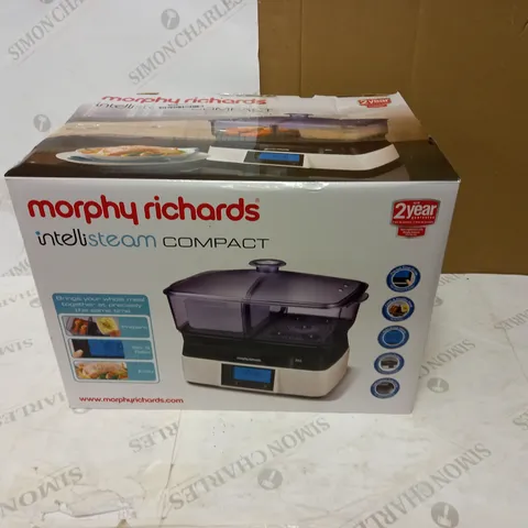 MORPHY RICHARDS INTELLISTEAM COMPACT FOOD STEAMER