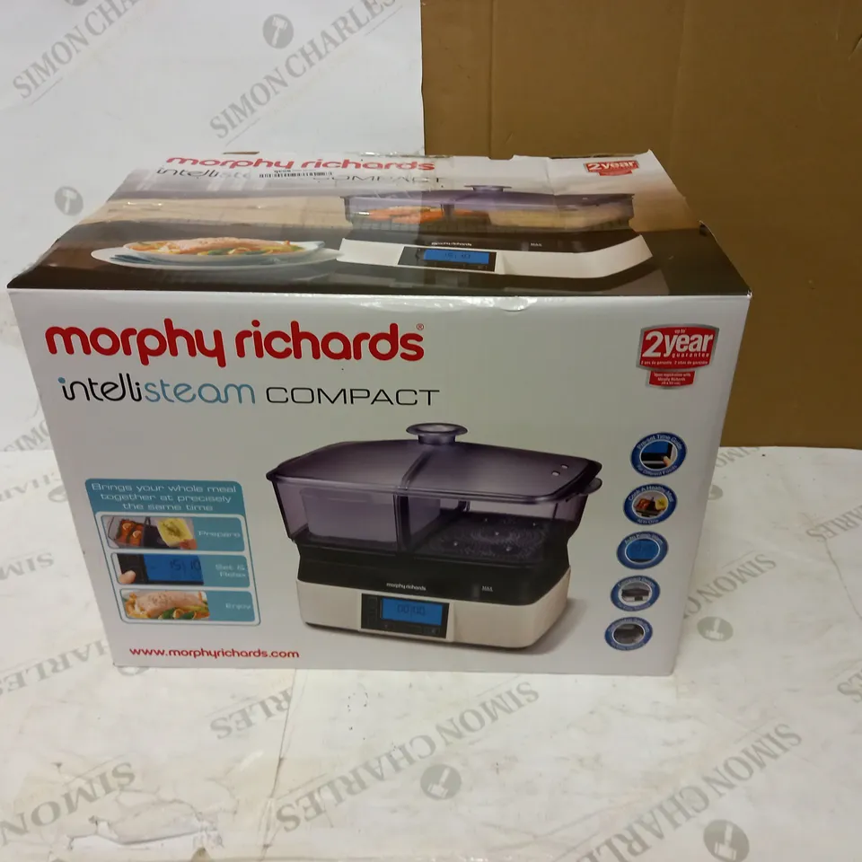 MORPHY RICHARDS INTELLISTEAM COMPACT FOOD STEAMER