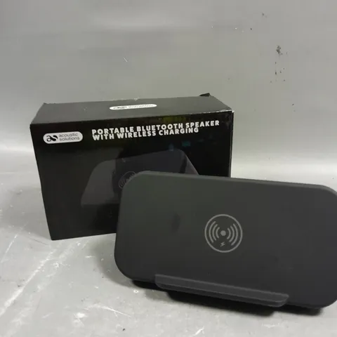 BOXED ACOUSTIC SOLUTIONS PORTABLE BLUETOOTH SPEAKER WITH WIRELESS CHARGING