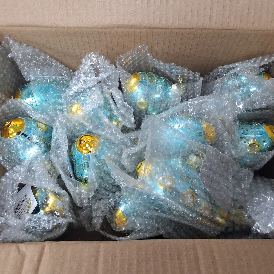 SET OF 12 GISELA GRAHAM SUBMARINE THEMED HANGING TREE DECORATIONS