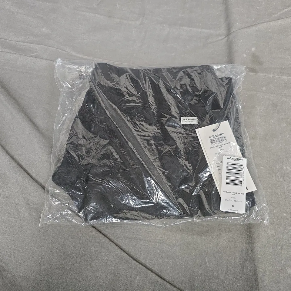 BAGGED JACK & JONES BASIC CHINO SHORTS AKM BLACK UK SIZE S