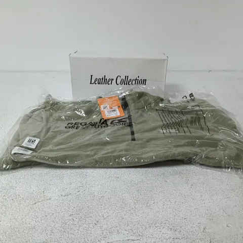 BOX OF APPROXIMATELY 20 ASSORTED ITEMS TO INCLUDE REGATTA, LEATHER COLLECTION FOOTWEAR ETC