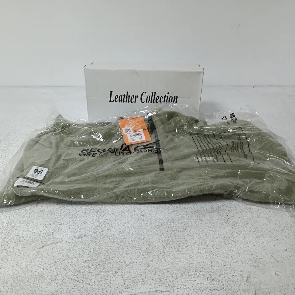 BOX OF APPROXIMATELY 20 ASSORTED ITEMS TO INCLUDE REGATTA, LEATHER COLLECTION FOOTWEAR ETC