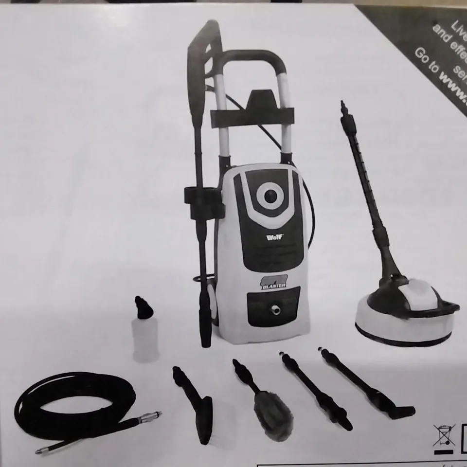 BRAND NEW BOXED WOLF SUPER BLASTER PRESSURE WASHER, BLUE
