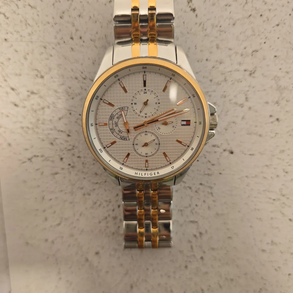 TOMMY HILFIGER TWO-TONE STAINLESS STEEL CHRONOGRAPH WATCH