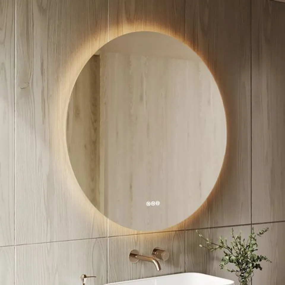 BOXED ROUND LED BATHROOM MIRROR WITH BLUETOOTH SPEAKER BY DEERVALLEY – 80X80CM