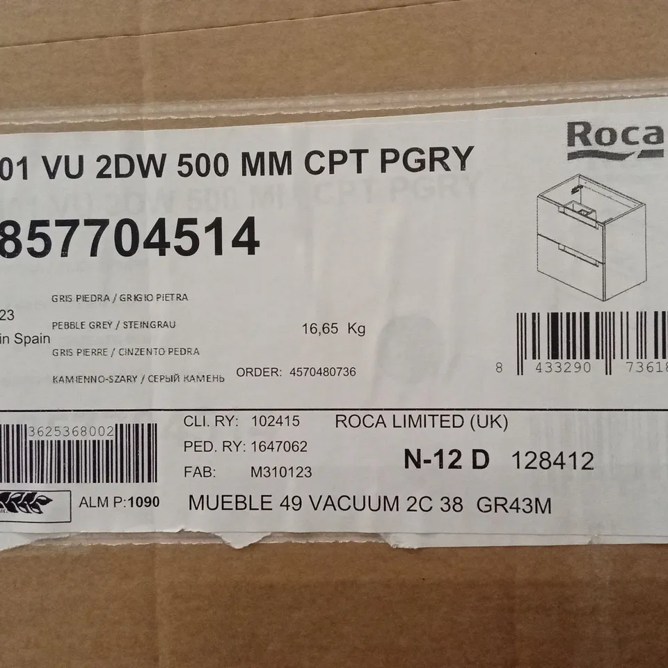 BRAND NEW BOXED ROCA R301 VANITY UNIT - PEBBLE GREY