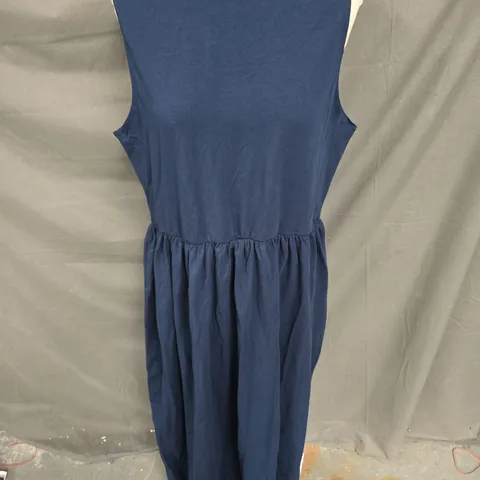 NOBODY'S CHILD SLEEVELESS MIDI DRESS IN NAVY SIZE 18