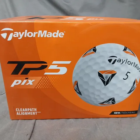 BOXED TAYLOR MADE TP5 PIX GOLFBALLS IN WHITE