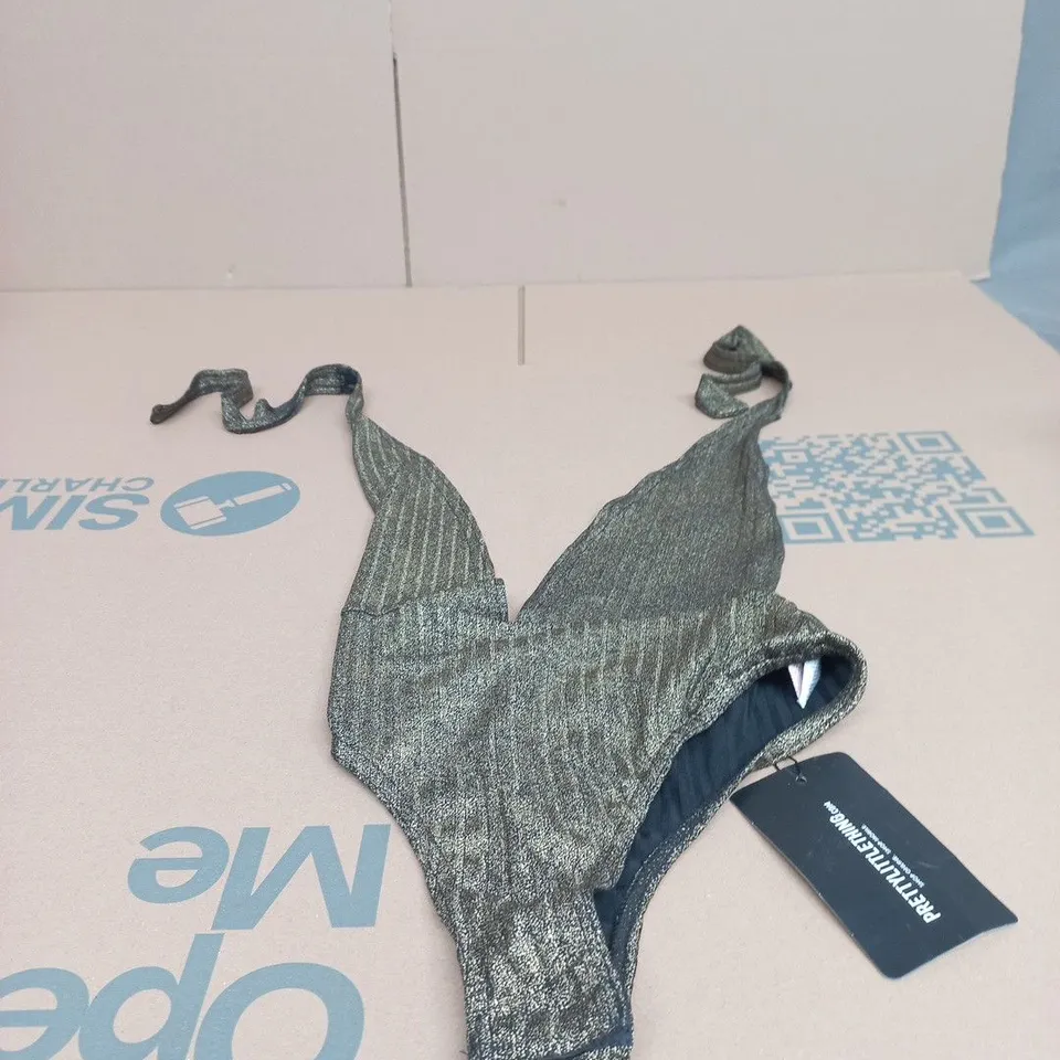 PRETTY LITTLE THING EMBELLISHED HALTERNECK  BODYSUIT