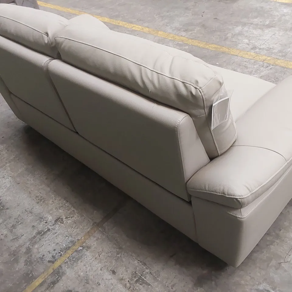 PAVILION 3 SEATER LEATHER/FAUX LEATHER POWER RECLINER SOFA - SOFT GREY RRP £1049